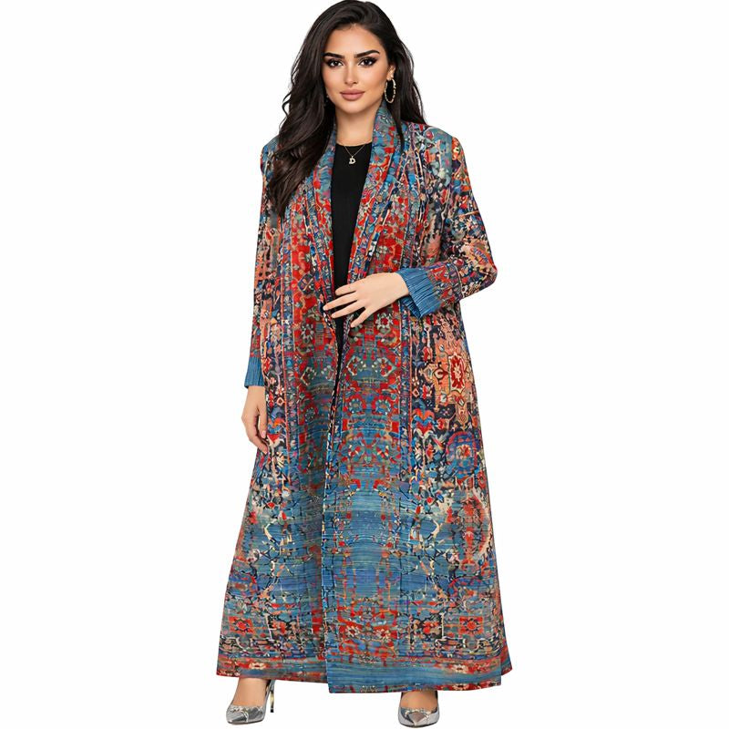 Pleated Abaya - Blueish