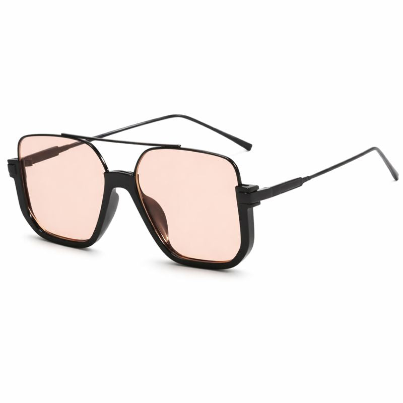 Stylish Square Sunglasses - Black/Orange