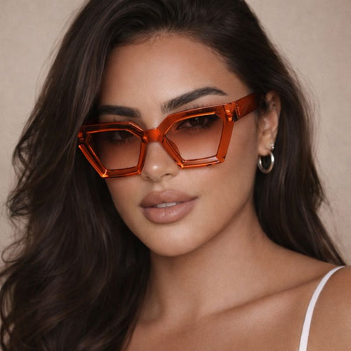 نظارات شمسية بتصميم عين القطة - أحمر